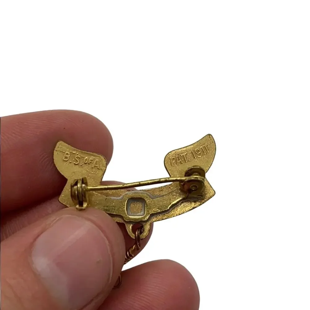 Boy scouts be prepared goldtone pin